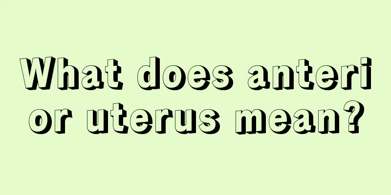 What does anterior uterus mean?