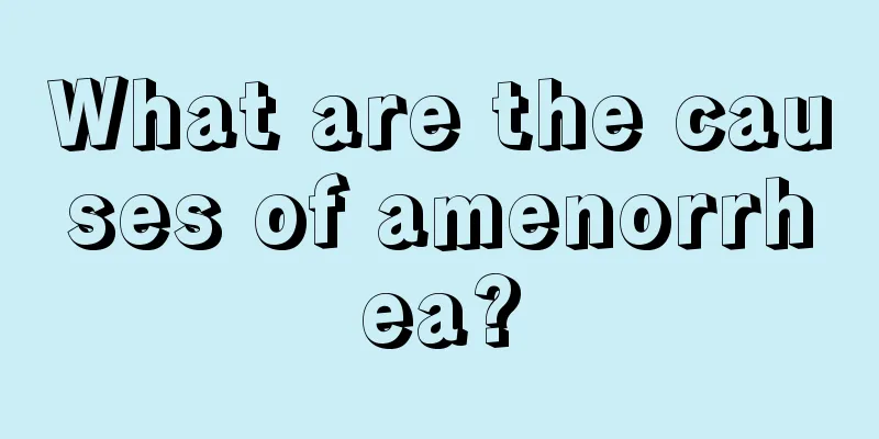 What are the causes of amenorrhea?