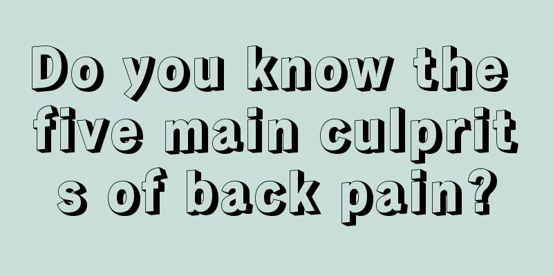 Do you know the five main culprits of back pain?