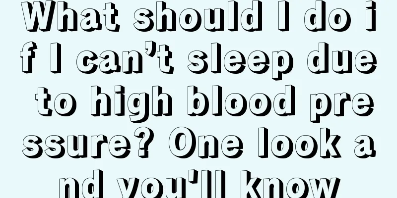 What should I do if I can’t sleep due to high blood pressure? One look and you'll know