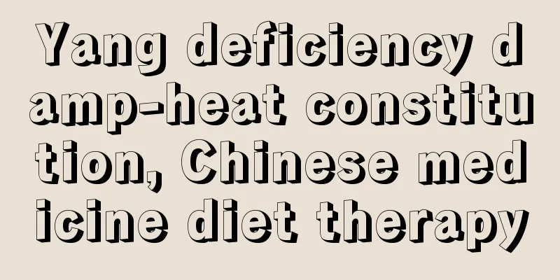 Yang deficiency damp-heat constitution, Chinese medicine diet therapy