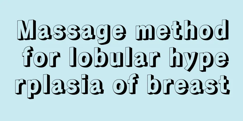 Massage method for lobular hyperplasia of breast