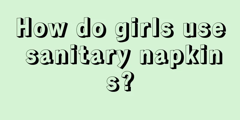 How do girls use sanitary napkins?