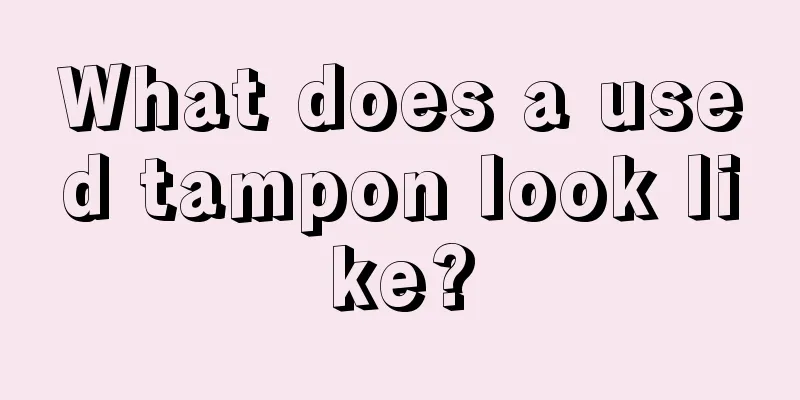 What does a used tampon look like?