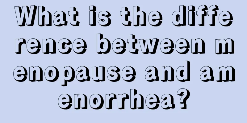 What is the difference between menopause and amenorrhea?