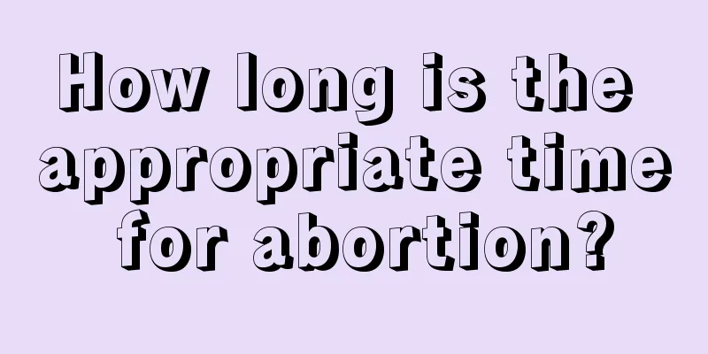 How long is the appropriate time for abortion?