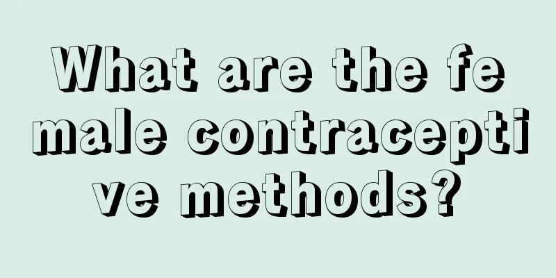 What are the female contraceptive methods?