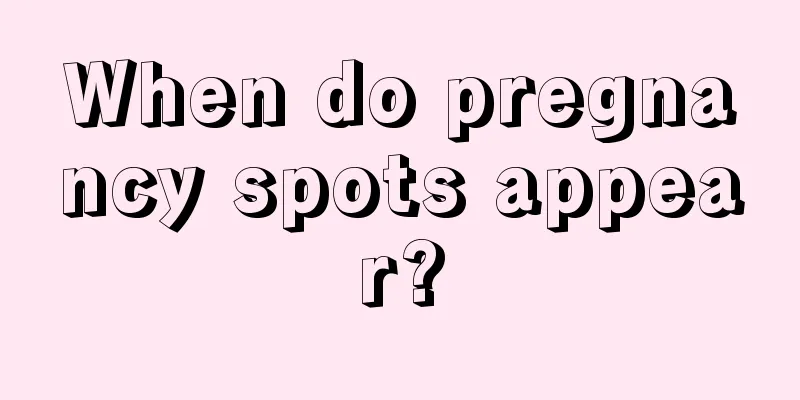 When do pregnancy spots appear?