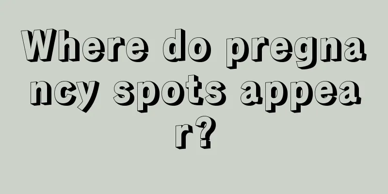 Where do pregnancy spots appear?