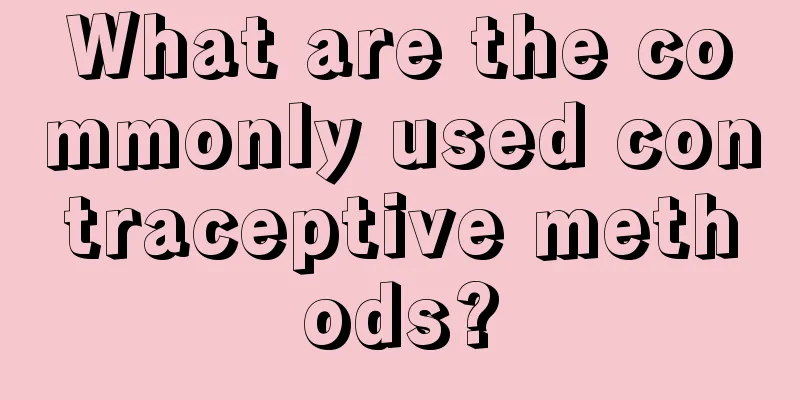 What are the commonly used contraceptive methods?