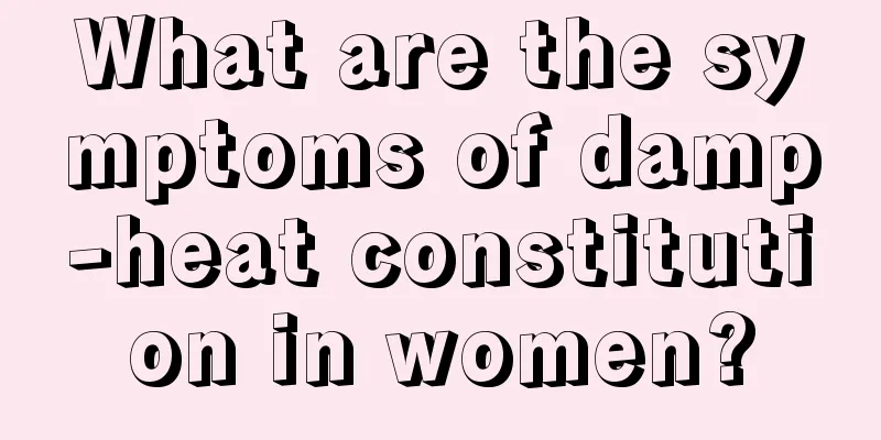 What are the symptoms of damp-heat constitution in women?