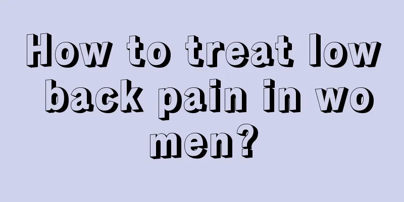 How to treat low back pain in women?