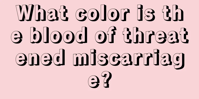 What color is the blood of threatened miscarriage?