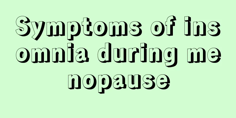 Symptoms of insomnia during menopause