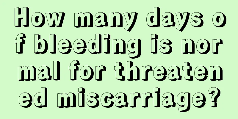 How many days of bleeding is normal for threatened miscarriage?