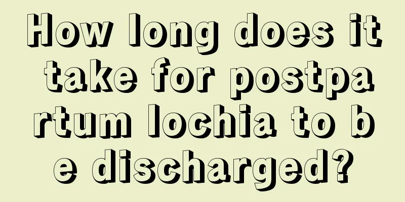 How long does it take for postpartum lochia to be discharged?