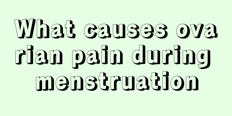 What causes ovarian pain during menstruation