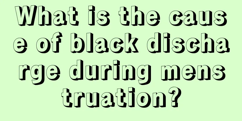 What is the cause of black discharge during menstruation?