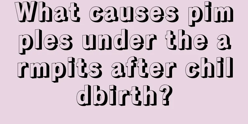 What causes pimples under the armpits after childbirth?