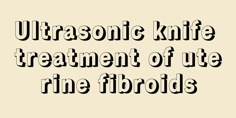 Ultrasonic knife treatment of uterine fibroids