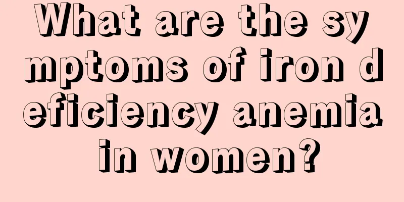 What are the symptoms of iron deficiency anemia in women?