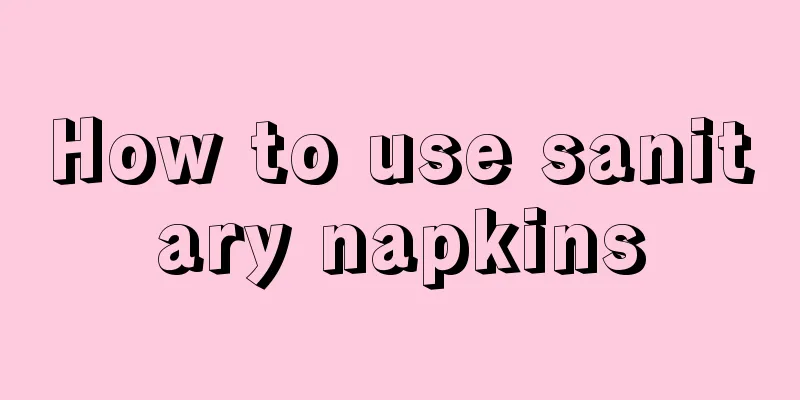 How to use sanitary napkins