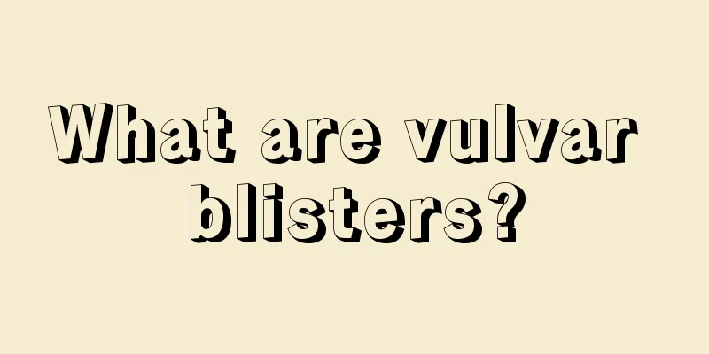 What are vulvar blisters?