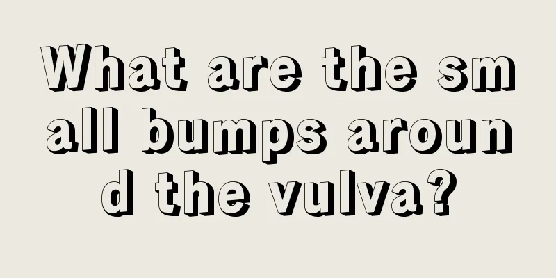 What are the small bumps around the vulva?