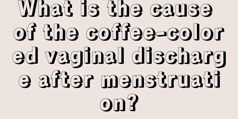 What is the cause of the coffee-colored vaginal discharge after menstruation?