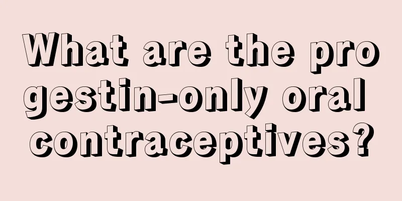 What are the progestin-only oral contraceptives?