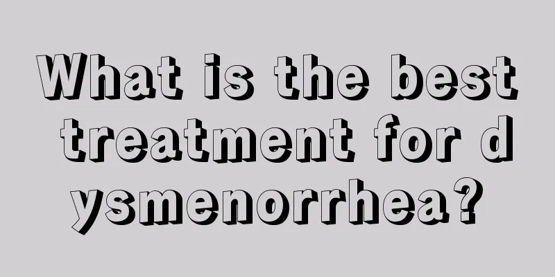 What is the best treatment for dysmenorrhea?