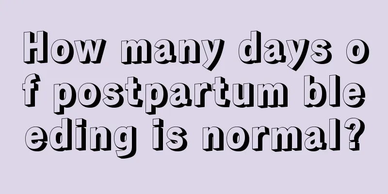 How many days of postpartum bleeding is normal?