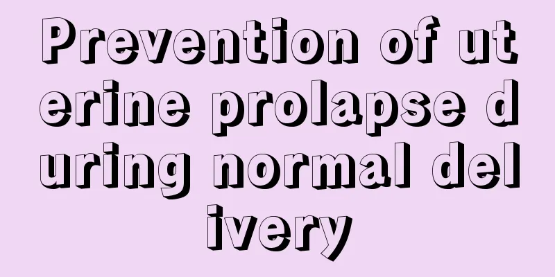 Prevention of uterine prolapse during normal delivery