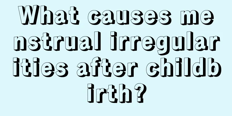 What causes menstrual irregularities after childbirth?