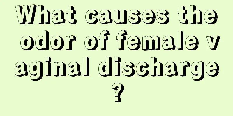 What causes the odor of female vaginal discharge?