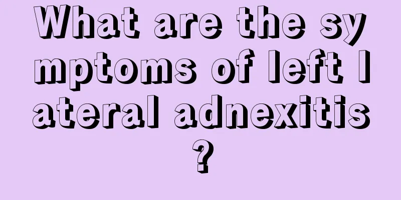 What are the symptoms of left lateral adnexitis?