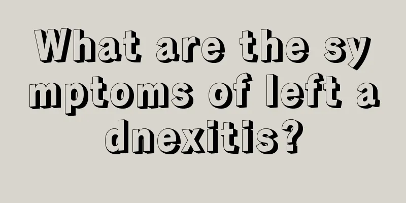 What are the symptoms of left adnexitis?