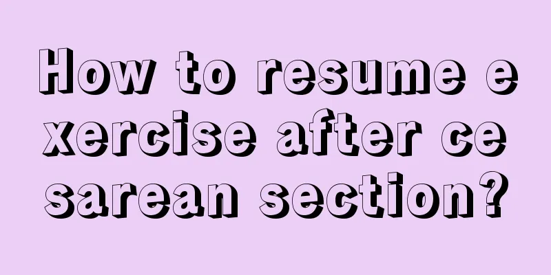 How to resume exercise after cesarean section?