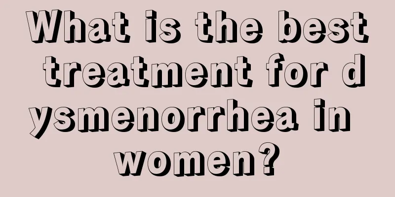 What is the best treatment for dysmenorrhea in women?