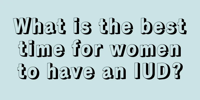 What is the best time for women to have an IUD?