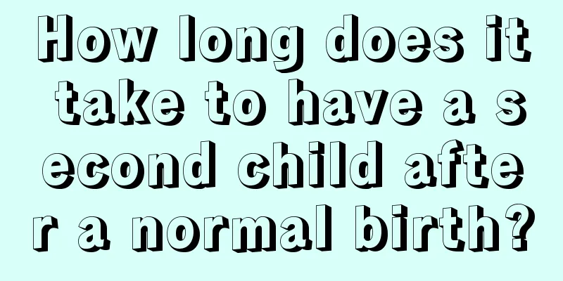 How long does it take to have a second child after a normal birth?