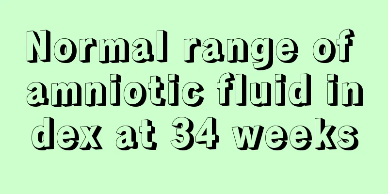 Normal range of amniotic fluid index at 34 weeks