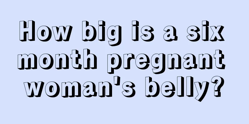 How big is a six month pregnant woman's belly?