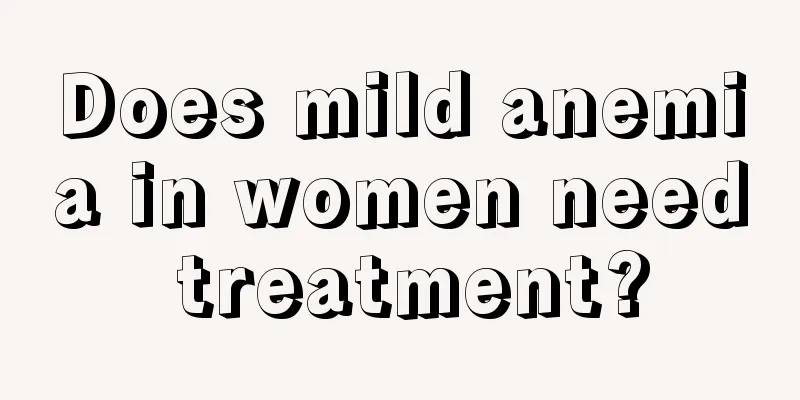 Does mild anemia in women need treatment?