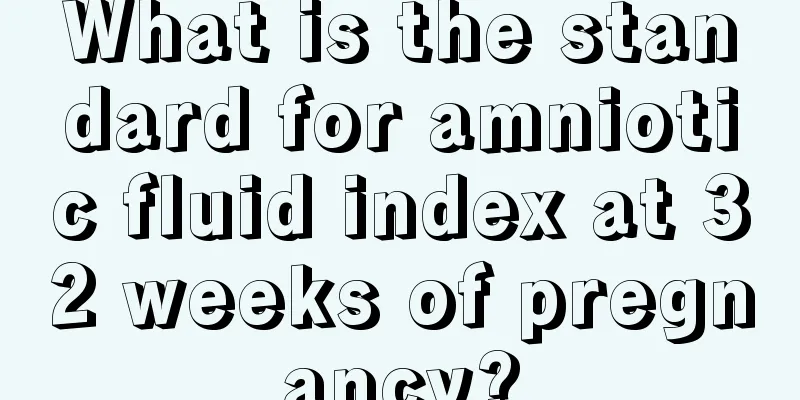 What is the standard for amniotic fluid index at 32 weeks of pregnancy?