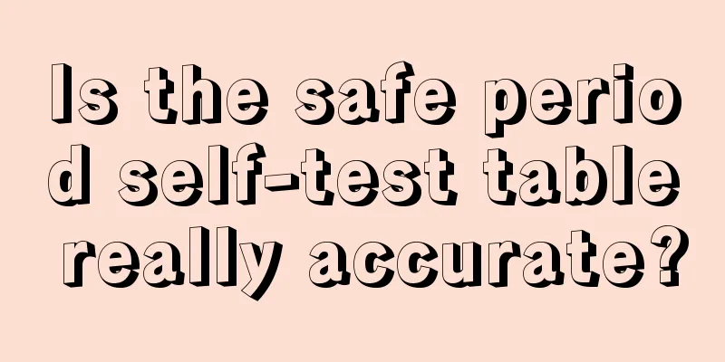 Is the safe period self-test table really accurate?