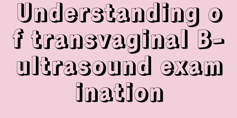 Understanding of transvaginal B-ultrasound examination