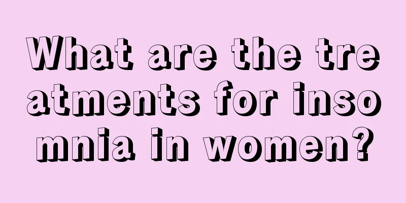 What are the treatments for insomnia in women?