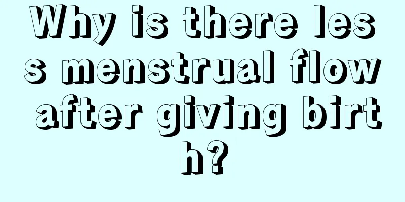 Why is there less menstrual flow after giving birth?