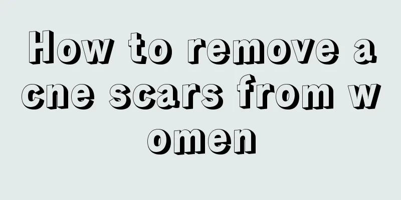 How to remove acne scars from women